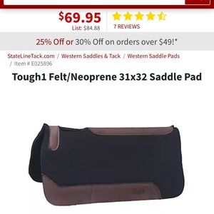Black felt saddle pad